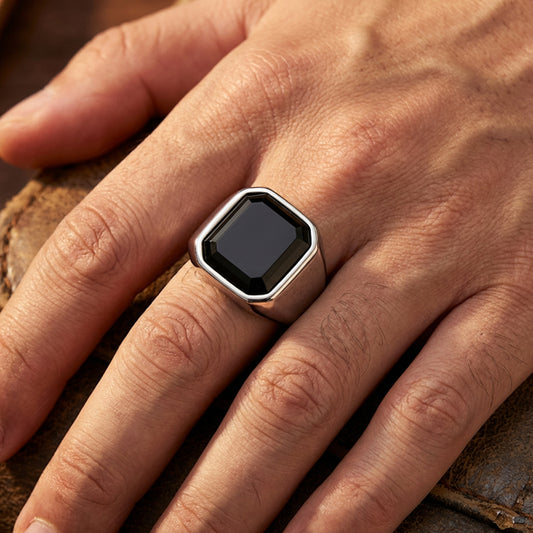 Midnight Sovereign Signet Ring