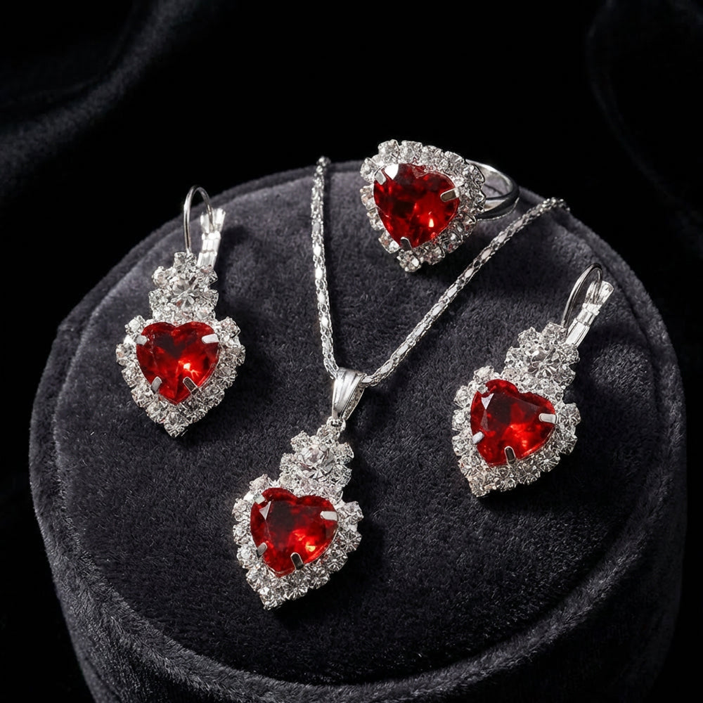 Eternal Heart Crystal Jewelry Set