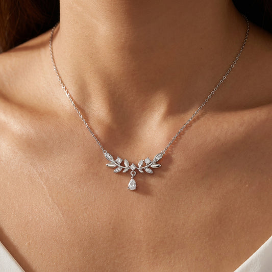 Floral Grace Crystal Necklace