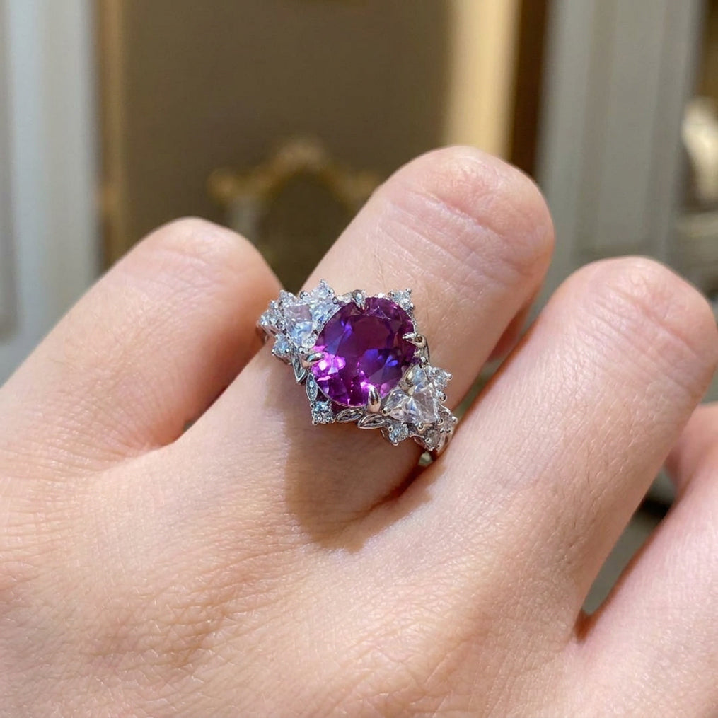 Royal Amethyst Crystal Ring
