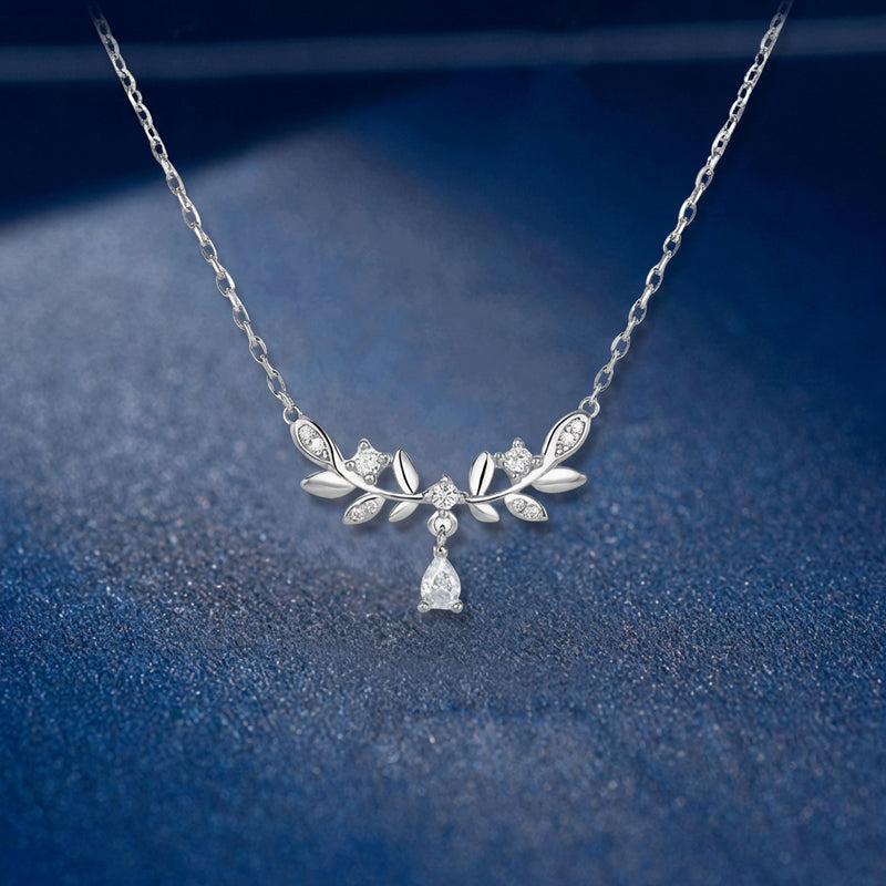 Floral Grace Crystal Necklace