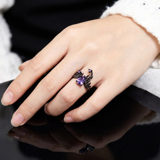 Enchanted Serpent Amethyst Ring