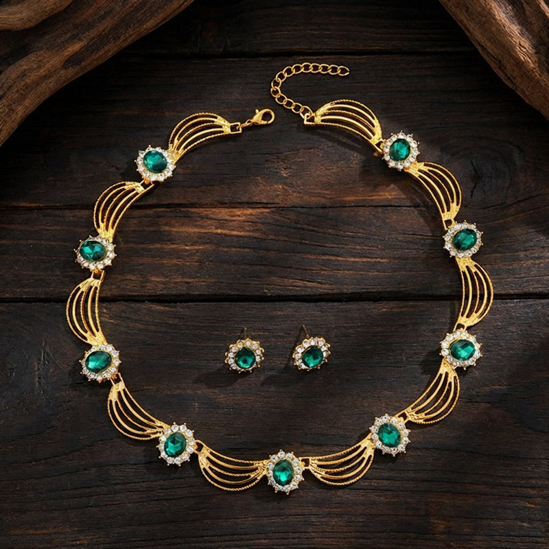 Emerald Royale Statement Jewelry Set