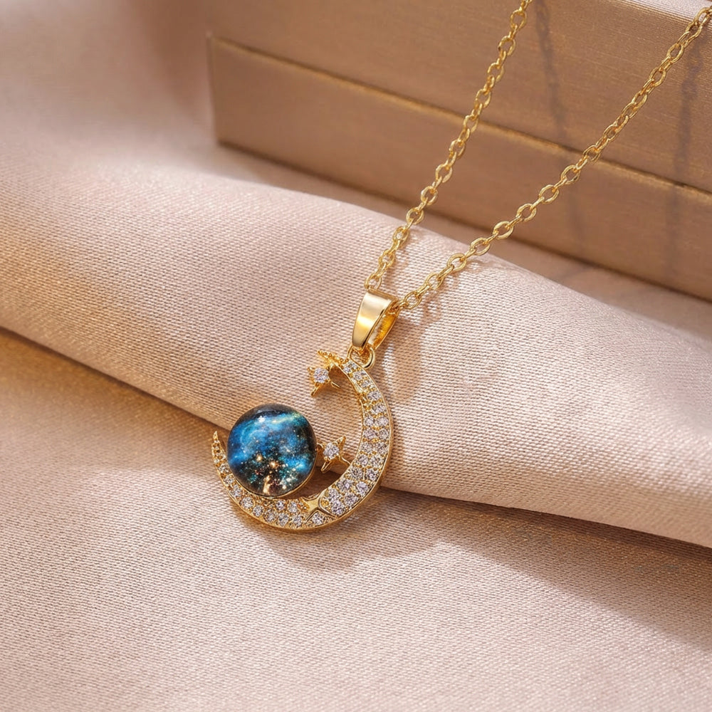 Celestial Moonlight Crystal Necklace