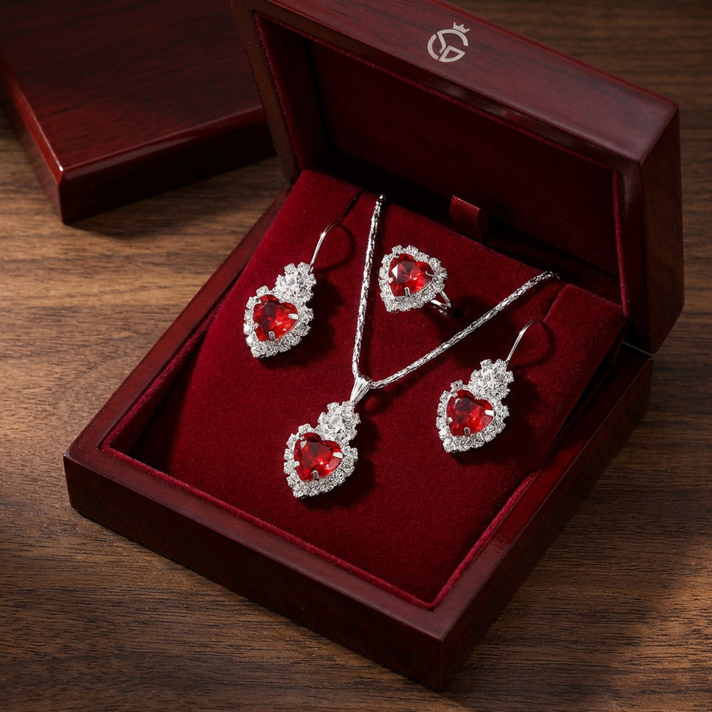 Eternal Heart Crystal Jewelry Set