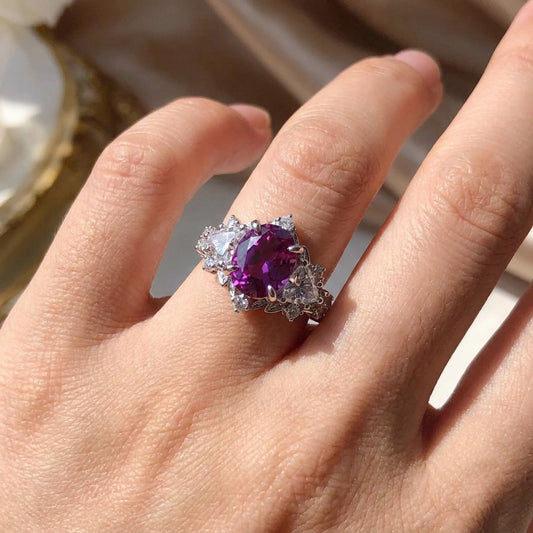 Royal Amethyst Crystal Ring