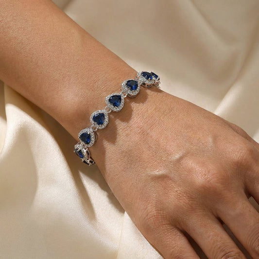 Sapphire Heart Royale Bracelet