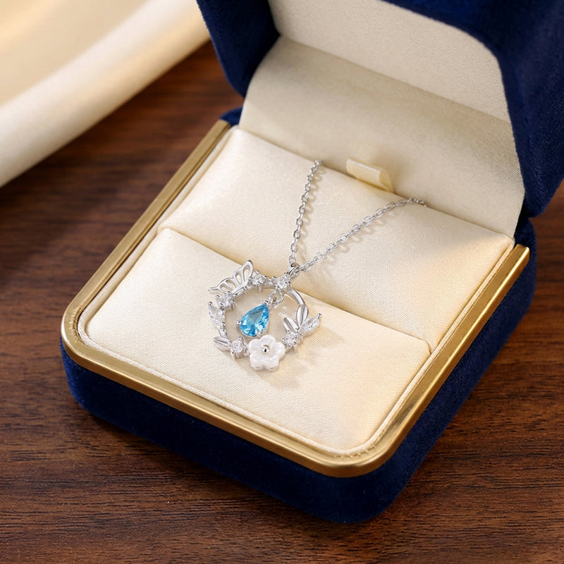 Butterfly Bloom Crystal Necklace