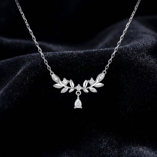 Floral Grace Crystal Necklace