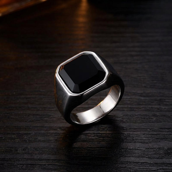 Midnight Sovereign Signet Ring