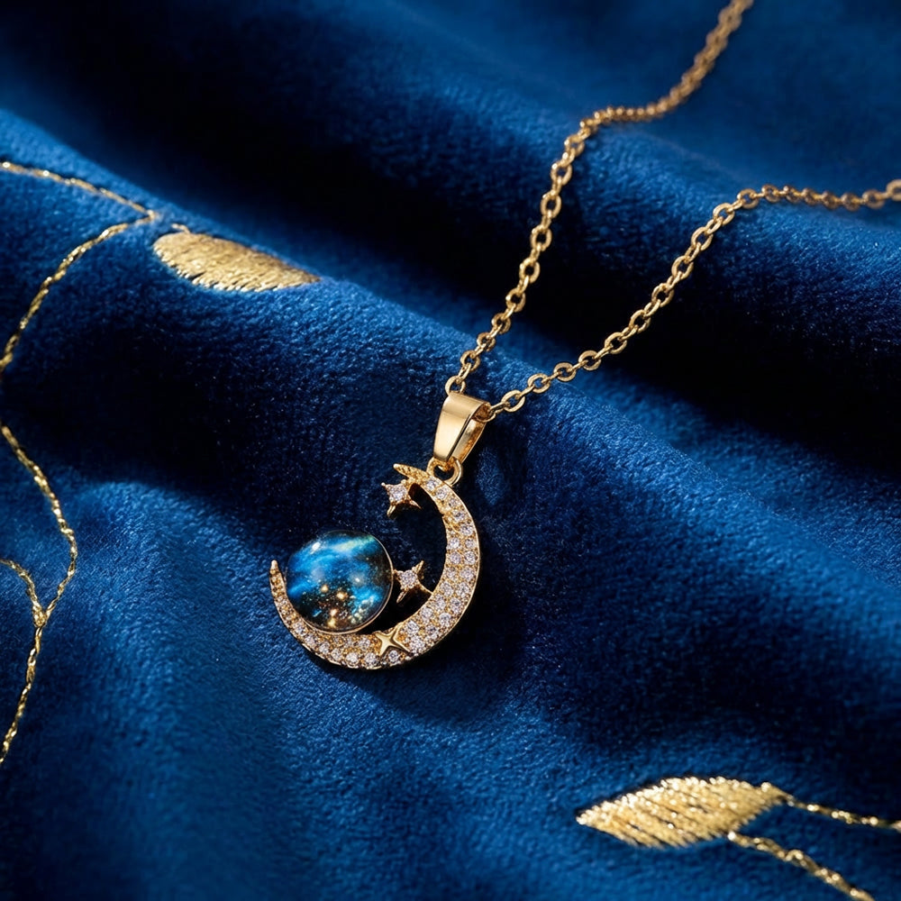 Celestial Moonlight Crystal Necklace