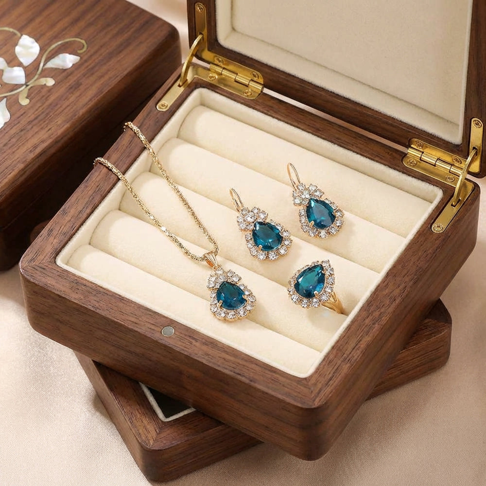 Azure Elegance Crystal Jewelry Set