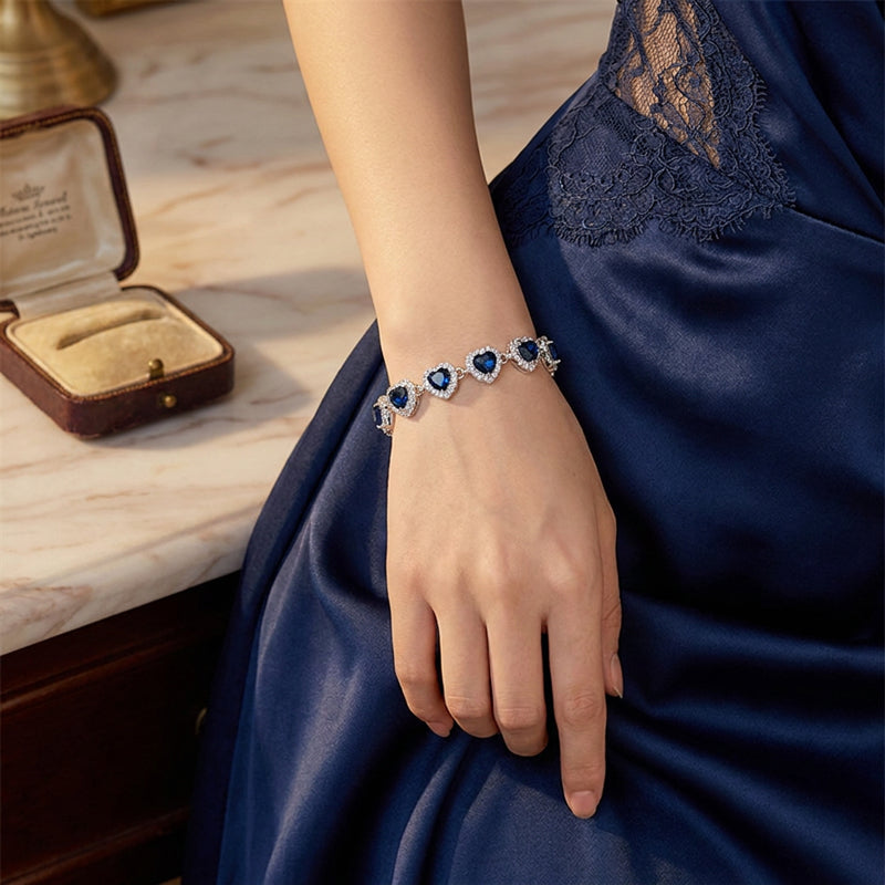Sapphire Heart Royale Bracelet