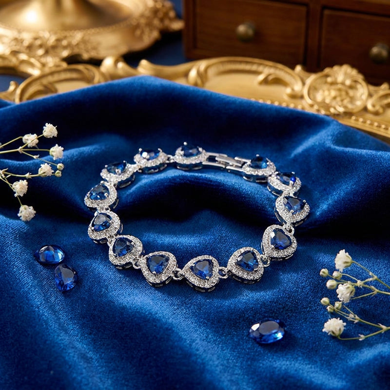 Sapphire Heart Royale Bracelet
