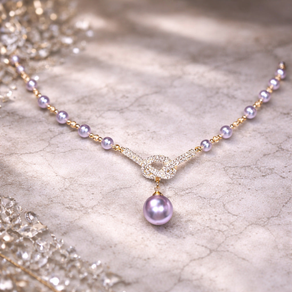Eterna Pearl Knot Necklace