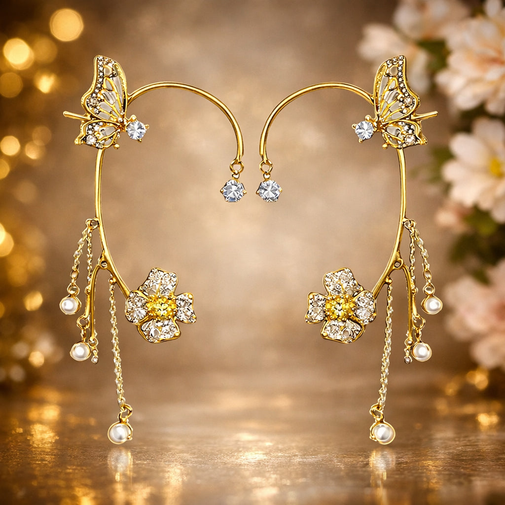 Butterfly Whisper Ear Cuff Earrings