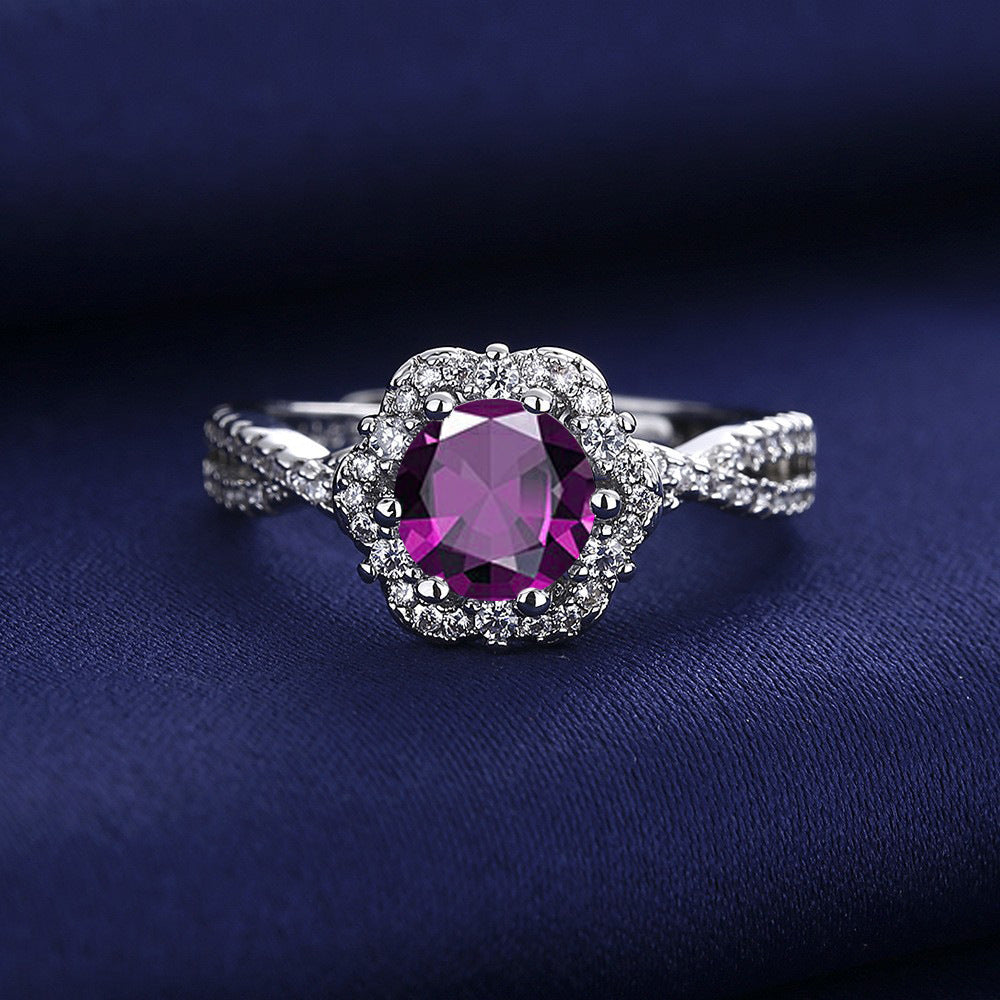 Royal Purple Blossom Ring