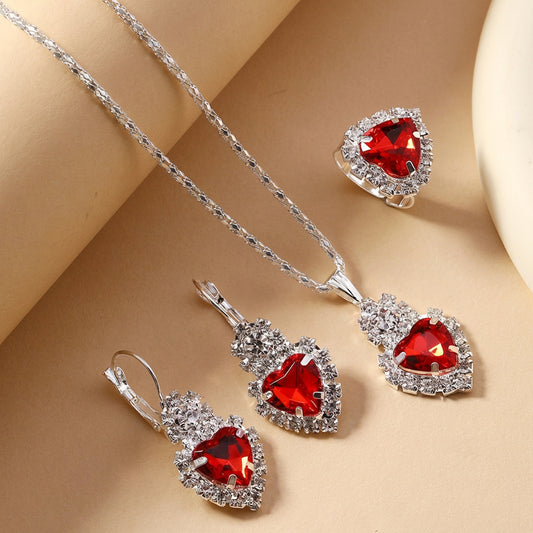 Eternal Heart Crystal Jewelry Set