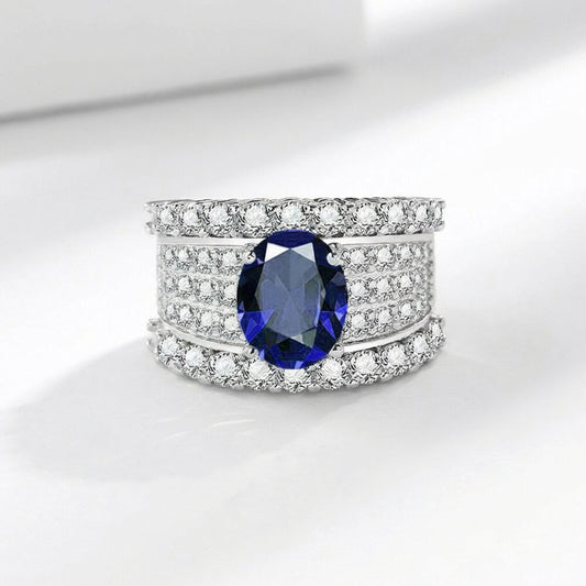 Sapphire Crown Luxe Ring