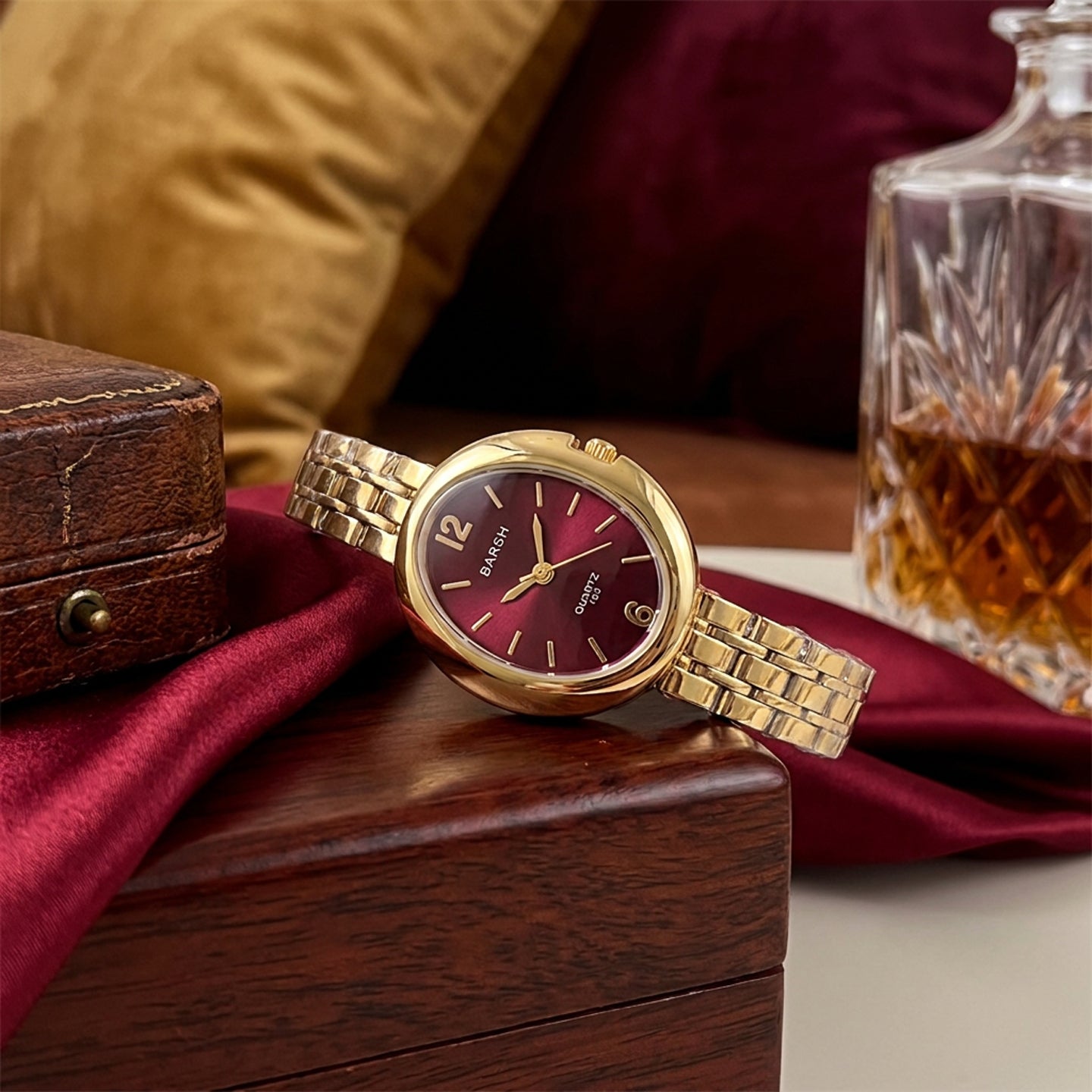 Golden Crimson Luxe Watch