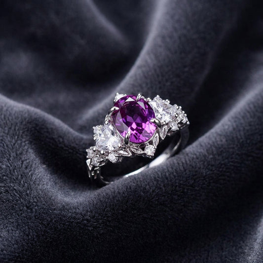 Royal Amethyst Crystal Ring