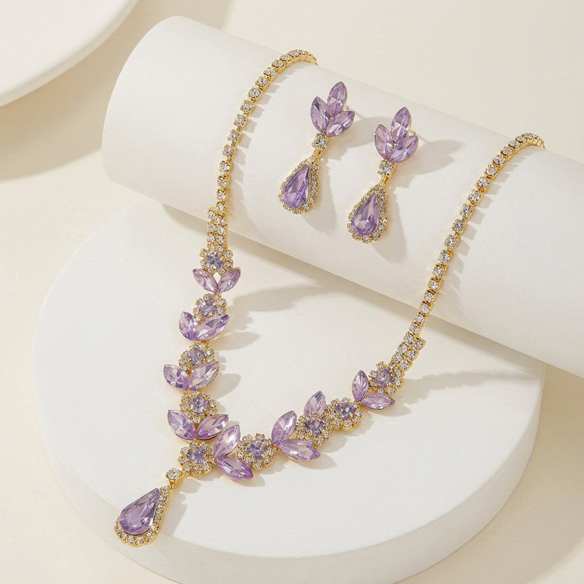 Amethyst Bloom Jewelry Set