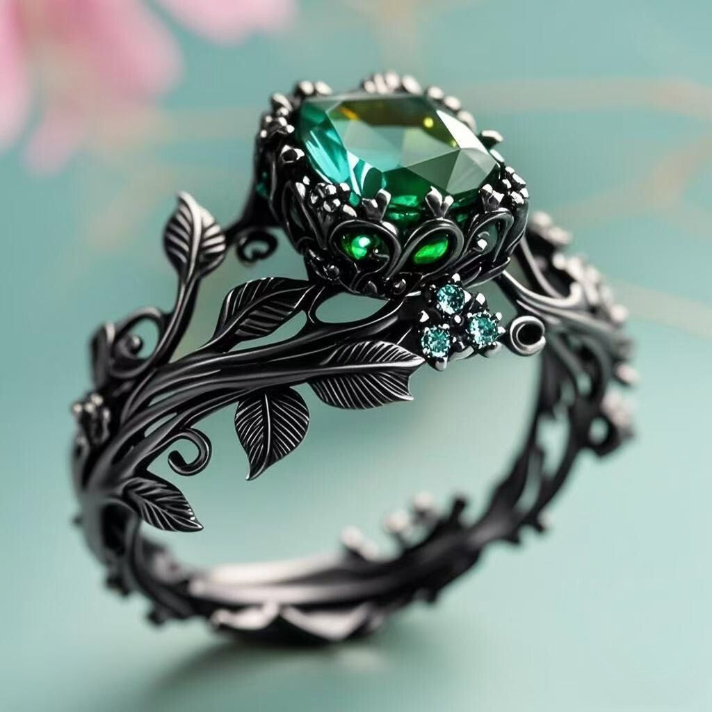 Emerald Vine Statement Ring