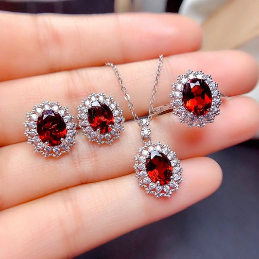 Crimson Royale Crystal Jewelry Set