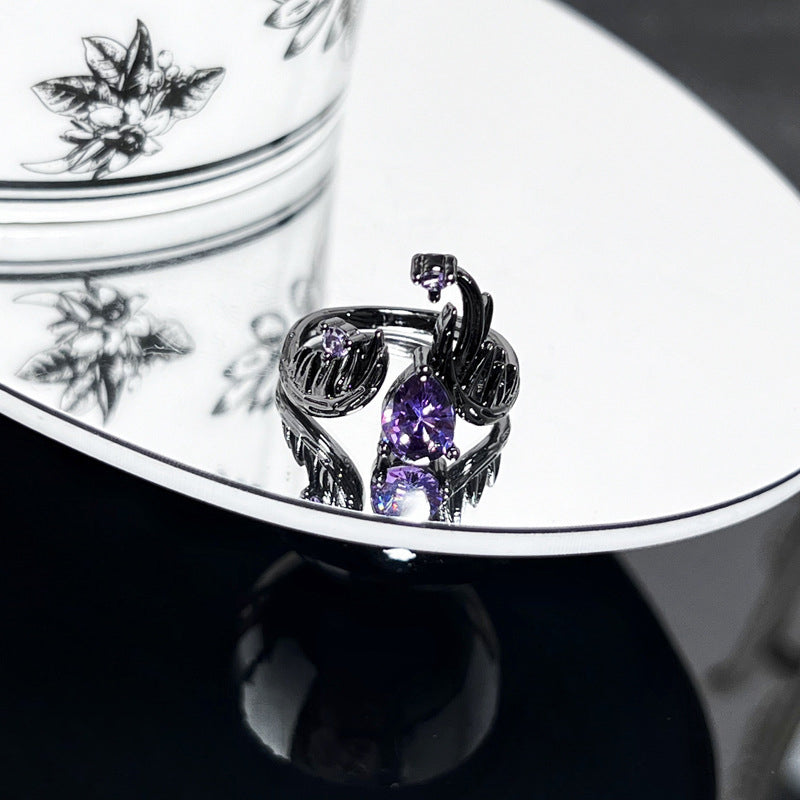 Enchanted Serpent Amethyst Ring