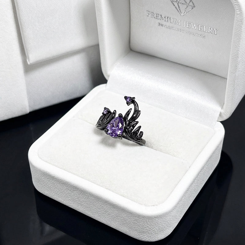 Enchanted Serpent Amethyst Ring