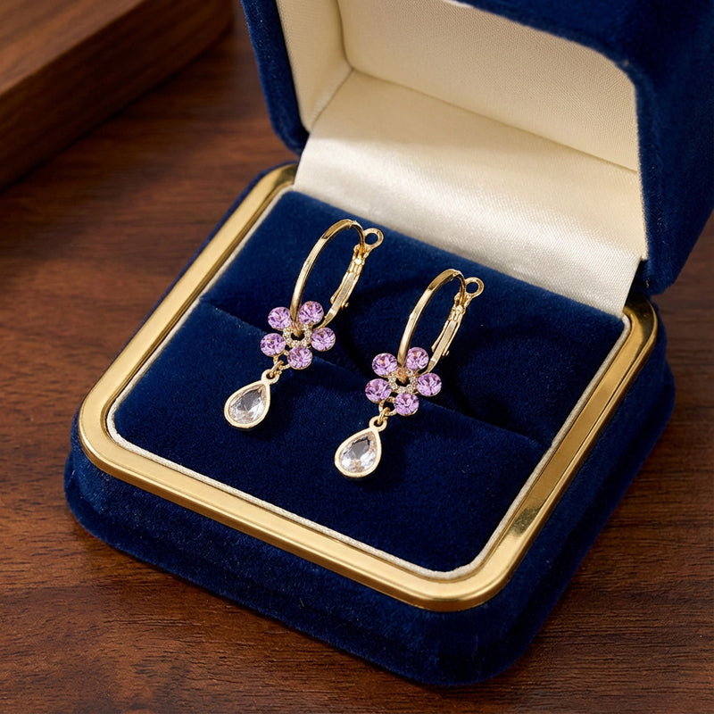 Blossom Drop Crystal Earrings