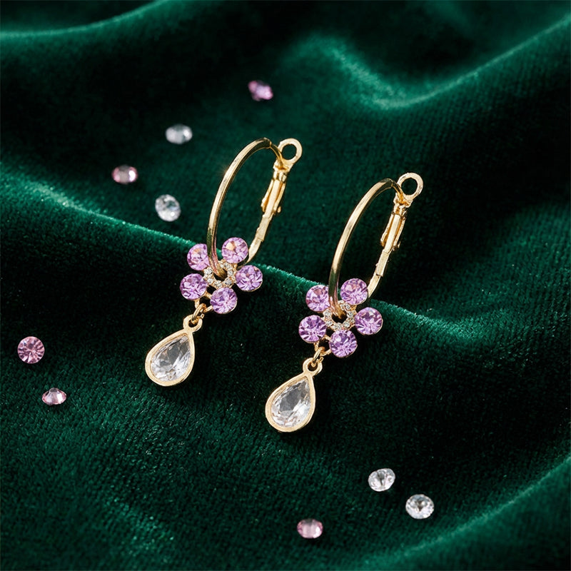 Blossom Drop Crystal Earrings