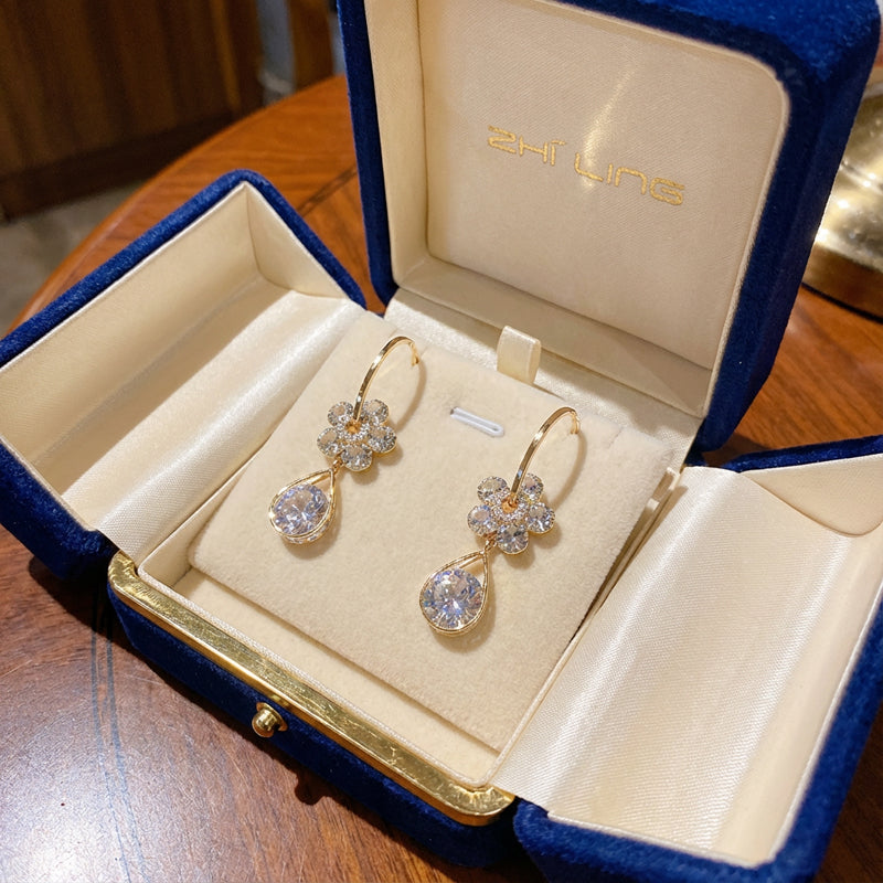 Blossom Drop Crystal Earrings