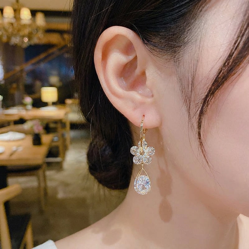 Blossom Drop Crystal Earrings