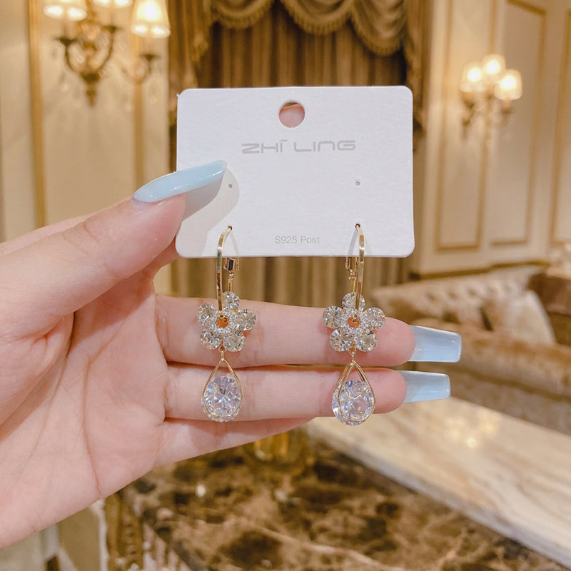 Blossom Drop Crystal Earrings