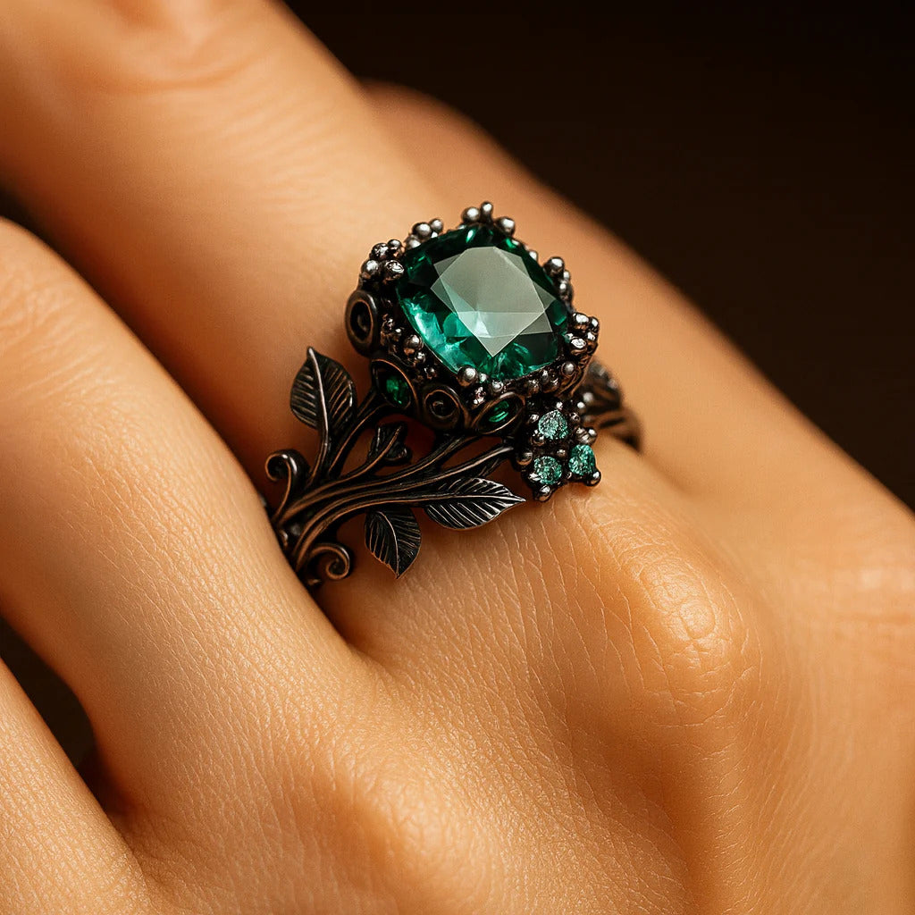 Emerald Vine Statement Ring